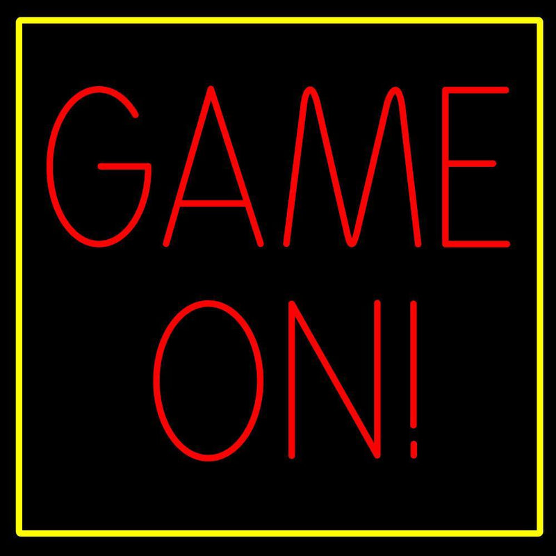 Custom Game On Neon Sign 