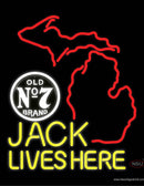 Custom Jacks Lives Hire Michigan Neon Sign 