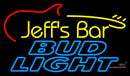 Custom Jeffs Bar Bud Ligh Logo Neon Sign 