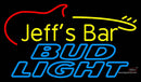 Custom Jeffs Bar Bud Light Logo Neon Sign 