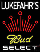 Custom Lukefahrs Bud Select Neon Sign 