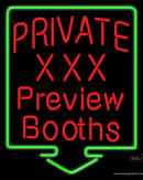 Custom Private Xxx Preview Booths Neon Sign 