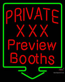 Custom Private Xxx Preview Booths Neon Sign 