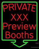 Custom Private Xxx Preview Booths Neon Sign 