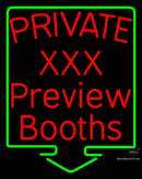 Custom Private Xxx Preview Booths Neon Sign 