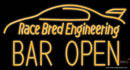 Custom Race Bred Engineering Bar Open Neon Sign 