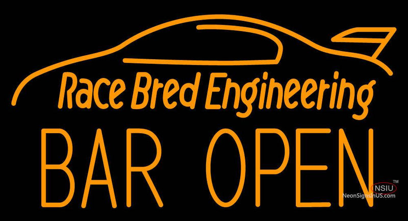 Custom Race Bred Engineering Bar Open Neon Sign 