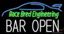 Custom Race Bred Engineering Bar Open Neon Sign 