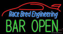 Custom Race Bred Engineering Bar Open Neon Sign 