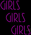Custom Pink Girls Girls Girls Neon Sign 
