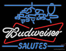 custom Salutes Budweiser Logo Neon Sign 