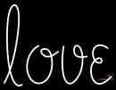 Custom White Love Neon Sign 