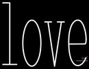 Custom White Love Neon Sign 