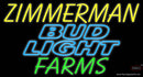 Custom Zimmerman Farms Budlight Neon Sign 