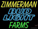 Custom Zimmerman Farms Budlight Neon Sign 