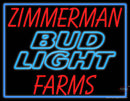 Custom Zimmerman Farms Budlight Neon Sign 