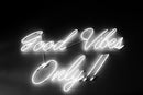 Good Vibes Only Handmade Art Neon Sign