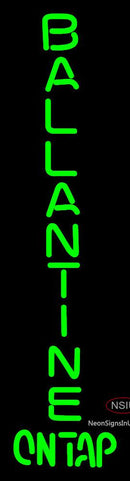 Green Vertical Ballentine On Tap Neon Sign
