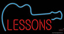 Guitar Lessons Neon Sign