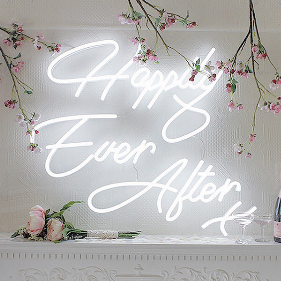 happily ever after neon sign for wedding homemade art neon sign