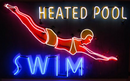 heated pool swim neon sign Hampshire neon sign