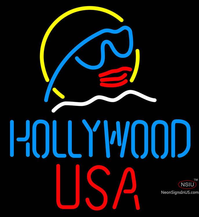 Hollywood Usa Neon Sign x