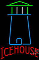 Ice House Light House Art Neon Beer Sign