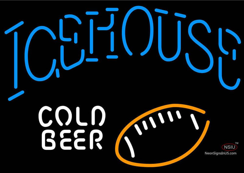 Icehouse Football Cold Neon Beer Sign
