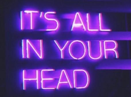 it's al in your head Handmade Art Neon Signs