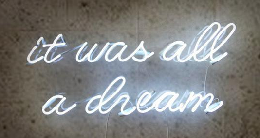 It Was All A Dream Neon Sign Wall Decor Light