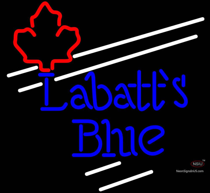 Labatt Blue Maple Leaf White Border Neon Beer Sign x