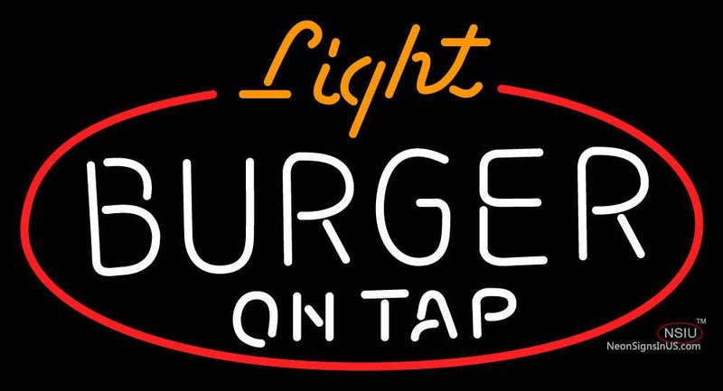 Light Burger On Tap Neon Sign
