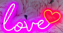 Love with heart neon sign Handmade Art Neon Sign
