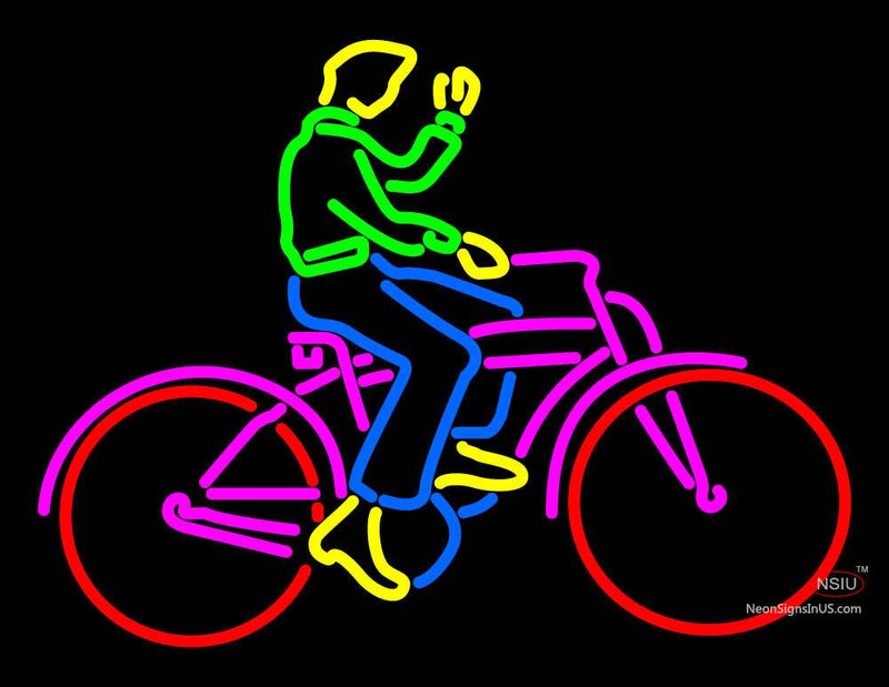 Man On Bicycle Neon Sign