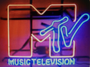 music television neon sign