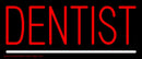 Red Dentist White Line Handmade Art Neon Sign
