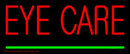 Red Eye Care Green Line Handmade Art Neon Sign