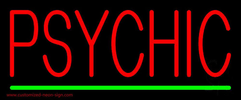 Psychic Green Line Handmade Art Neon Sign