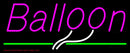 Balloon Line Green Handmade Art Neon Sign