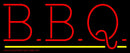 BBQ with Yellow Line Neon Sign