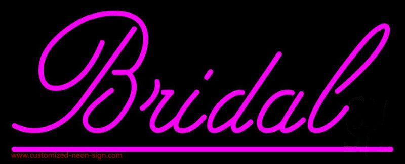 Bridal Cursive Purple Line Handmade Art Neon Sign