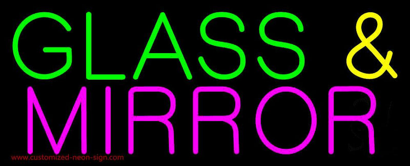 Glass and Mirror Handmade Art Neon Sign