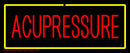 Red Acupressure with Yellow Border Handmade Art Neon Sign