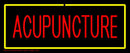Red Acupuncture Yellow Handmade Art Neon Sign