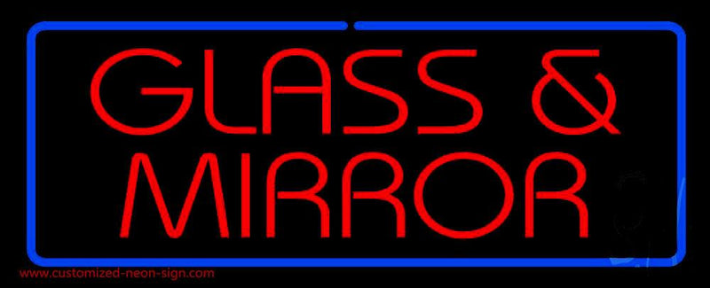 Glass and Mirror Handmade Art Neon Sign