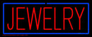 Jewelry Rectangle Blue Handmade Art Neon Sign