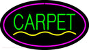 Carpet Oval Purple Handmade Art Neon Sign