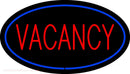 Vacancy Oval Blue Handmade Art Neon Sign