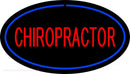 Red Chiropractor Oval Blue Handmade Art Neon Sign