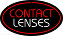Contact Lenses Oval Red Handmade Art Neon Sign